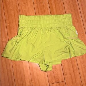 Free People “Get Your Flirt On” Shorts - Honeydew